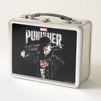 puniaher metal lunch box|NECA Marvel The Punisher Tin Metal Lunch Box Vintage 2004 W .